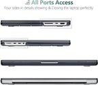 DONGKE for M4 MacBook Pro 16 Inch Case 2024 2023 2021 A3403 A3186 M3 A2991 M2 A2780 M1 A2485 Pro/Max Chip, Plastic Hard Shell Case & Keyboard Cover for Mac Pro 16 with Touch ID, Black Garden Florals