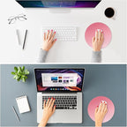 ITNRSIIET Mouse Pad Non-Slip Rubber Base Smooth Surface Stitched Edges Waterproof Durable Compatible with All Mice for Office & Gaming, Desk Accessory, Diameter 8.7 inch, Rose Gradient