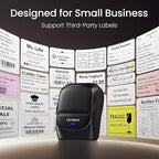 CLABEL 221B Label Maker Machine with Tape, 2 Inch Thermal Label Printer, Portable Bluetooth Sticker Maker Machine Barcode Labeler Compatible with Phone & PC for Small Business Retail Office