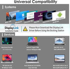 WAVLINK Pro Dual 4K@60Hz Universal Docking Station | USB 3.0/USB-C Laptop Dock for Mac & Windows | 2 HDMI/DP Monitors, Gigabit Ethernet, 6 USB 3.0 | Home Office & Multi-Screen Productivity.