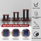 A Pair of Universal Speaker Stands, Heavy Duty Speaker Stands Holds Bookshelf Speaker Satellite Speaker Large Speaker, Vibration-Absorbing MDF Design, Holds 88lbs Speaker (Teak, 80cm/31.4in)