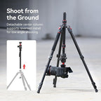 ULANZI TT31 72.4" Camera Tripod, Foldable Tripod & Monopod Aluminum w Claw Quick-Release Plate, 360°Ball Head Detachable w 180°Revertible Legs, Weight 3.42lb, Payload 33lb,for Camera/DSLR/Camcorder