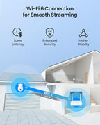ZOSI 3K 5MP Plug-in Wired WiFi Security Camera, Wi-Fi 6 New Technology, PT Wireless Camera with Auto Track, AI Person Detect, Color Night Vision, Smart Light & Siren Alert, 2-Way Audio, Local Storage