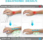 Gel Cloud Keyboard and Mouse Wrist Rest, Cute Wrist Support and Arm Support Keyboard Rest for Keyboard and Mouse Typing Pain Relief，Suitable for Office/Computer/Laptop/Gaming （Green）
