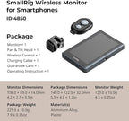 SmallRig Phone Monitor Screen with Wireless Control, 1080P Wireless Recording (Support 4K 30fps), Video Monitor with Cold Shoe Mount, Real-Time Screen Sharing, for iPhone for MagSafe - 4850