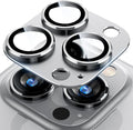 Uyiton for iPhone 14 Pro/iPhone 14 Pro Max Camera Lens Protector, [Drop Protection] 9H Tempered Glass Camera Cover Screen Metal Ring Case Friendly Scratch Resistant Easy to Install Silver