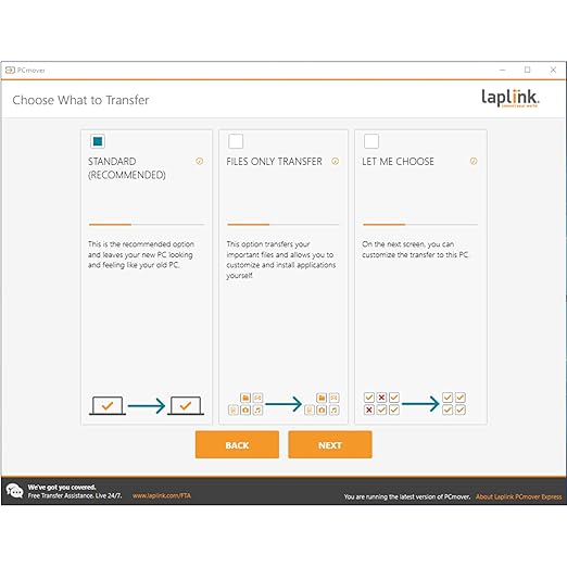 LAPLINK Easy Transfer Cable, Includes PCmover Express Data Transfer Software and High Speed Ethernet Cable, Single Use License, Only Transfers Files and Settings. Compatible with Windows 11