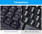 English Keyboard Stickers, 2 Pack Replacement Keyboard Letters Sticker with White Font on Black Background Universal for Computer Laptop Desktop, Matte Alphabet Stickers