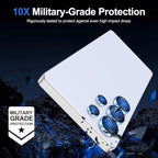 for Samsung Galaxy S25 Ultra Camera Lens Protector, Individual Metal Ring Tempered Glass Lens Cover, [Strong Adsorption] Scratch Resistant Ultra-Thin HD Clear Lens Cover, 1 Set-Blue Ring