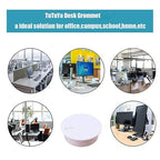 TuTuYa 6PCS Desk Grommet, 3-1/6inch (80mm) White Desk Cable Hole Covers, Ideal for Office and Home Table Cable