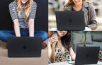 CISSOOK Laptop Hard Shell Case for MacBook Air 13.6 inch M2 A2681, M3 A3113, 2022, 2024, Black, Protective & Scratch Resistant