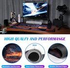 Anime Cat Fantasy Window Mouse Pad, Summer Mouse Pad Large Healing Night Scene, Game Table Pad XL Office Decoration Women's Laptop Keyboard Pad 35.4 x 15.7 x 0.12 Inches