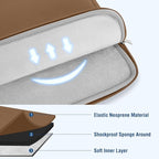 MOSISO Laptop Case 13.3 inch, 13-13.3 inch Laptop Sleeve Bag Compatible with MacBook Air/Pro 13 / Pro 14, HP Dell ASUS Lenovo Notebook, Neoprene Computer Sleeve Bag with Small Case, Mocha