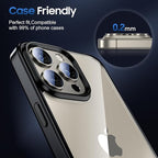 UniqueMe for 3 Pack iPhone 15 Pro/iPhone 15 Pro Max Camera Lens Protector, [Drop Protection] [Case Friendly] Camera Cover Screen [Update New Version] - All-Gold