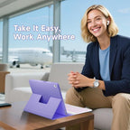 Keyboard Case for iPad 9th/8th/7th Generation 10.2 inch 2021/2020/2019 & ipad Pro 10.5-inch & ipad Air 3 2019-Backlit Detachable keyboard 360° Rotatable Folio Cover with upper pencil holder-(Purple)