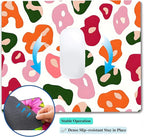 Colorful Abstract Leopard Custom Mouse Pad with Non-Slip Rubber, Small Square Design for Wireless Laptop & Computer Mouse Pads for Desk, 9.5 x 7.9 inch Smooth Surface for Gaming & Office