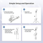 ATUMTEK Selfie Stick Tripod, Extendable 3 in 1 Aluminum Bluetooth Selfie Stick with Wireless Remote and Tripod Stand for iPhone 16/15/14/13/12/11/11 Pro/XS Max/XS/XR/X/8/7, Samsung Smartphones, Red