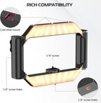 ULANZI Smartphone Video Rig with Light, U-Rig Light Cell Phone Handheld Stabilizer with Ring Light 2500K-9000K CRI 90+ for Filmmaking Live Steam YouTube Video Recording, with 5000mAh Build-in Battery