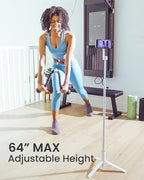 KraftGeek Magnetic Selfie Stick Tripod for iPhone, 64” Phone Tripod for Magsafe, Travel Phone Stand with Remote for iPhone 16 Pro Max