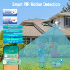 4MP PTZ Solar Security Camera Outdoor, 4pcs Wireless Security Camera System with 128GB Card, Pan/Tilt/Zoom, PIR Detection, 2-Way Audio, Audible Flashlight Alarm, IP66 Waterproof, Two Ways of Storage