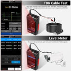 Multifunction RJ45 Network Caber Tester,Full Features UTP Cable Tester Cable Tracer,4" IPS Touch Screen Support TDR,DMM, VFL,OPM, POE++ Detect,Level Meter,Network Tools,RJ45 TDR, Cable Length,NCV