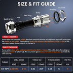 QILIPSU 10pcs 1/2" NPT 304 Stainless Steel Cable Gland Long Thread Waterproof IP68 Metal Strain Relief Cord Grip Cable Pass Through Wire Connector