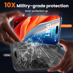 UniqueMe for iPhone 15 Plus / 16 Plus Privacy Screen Protector - [Military Grade Shatterproof & 9H+ Hardness] Tempered Glass Full Coverage Protection,Easy to install,2 Packs