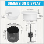 1-1/2" White Desk Grommet with Bi-Metal Hole Saw, JTemgle Plastic Cable Hole Cover Computer Table Cord Wire Organizer Caps, Desktop Cord Management for Home Office TV Stands Tabletops, 13 Pieces