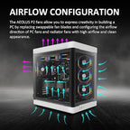 GAMDIAS 120mm ARGB PWM Case Fan, 2 Blades in 1 Fan Pack (Standard & Reverse Blades), Sync with RGB Motherboards, Easy Installation & Cable Management w/Cabless Daisy Chain Design