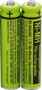 2 BK-40AAABU 1.2V 400mAh Battery Packs for Panasonic BK40AAABU Highpower Corun Cordless Phone