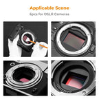 K&F Concept 6 Pack Full-Frame Sensors Cleaning Swabs, DSLR SLR Digital Camera Dry CCD CMOS Clean Swabs Compatible with Nikon Sony Canon DSLR Camera Sensor, 24mm x 20mm