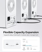 ORICO Daisy-Chain 5-Bay Hard Drive Enclosure External USB 3.2 Gen 2 Aluminum Das Enclosure Support 22TB and Expansion Max Up to 330TB for 3.5-inchs HDD -9958C3