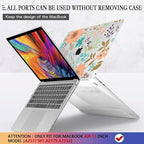 CISSOOK Case for MacBook Air 13 inch 2021 2020 2019 2018 Release Model A2337 M1 A2179 A1932, Orange Flowers Hard Shell Case with Keyboard Cover + Screen Protector for MacBook Air 13" with Touch ID
