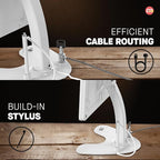 Dual Kiosk Stand – CTA Security Stand with Locking Case, Cable, Stylus and Tether – Compatible with Headphone Jack, iPad 7th/ 8th/ 9th Gen 10.2”, iPad Pro 10.5 (PAD-ASKW10) – White