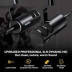 MAONO Podcast Equipment Bundle for 2: Audio Interface Mixer with 2 XLR Dynamic Mic and 2 Headphone Noise Reduction Podcast Streaming MaonoCaster E2 Gen2