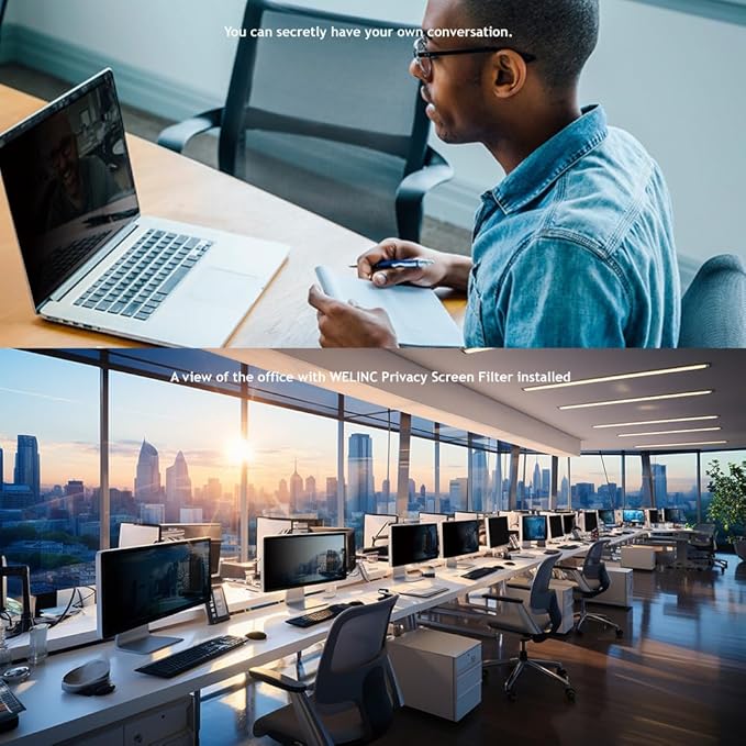 17.3 Inch - 16:9 Aspect Ratio - Laptop Privacy Screen Filter for Widescreen Laptop - Notebook - Anti-Glare - Anti-Scratch Protector Film - We Offer 2 Different 17" Filter Sizes
