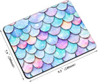 Mouse Pad, Cute Glitter Mermaid Scale Mouse Pads for Desk, 9.5" x 7.9" Non-Slip Rubber Base Computer Mousepad with Women, Portable Square Design for Wireless Mouse and Pad Laptop Office & Travel