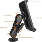 Aluminum Heavy Duty Tablet Mount for Truck, Drill Base Tablet Holder for Car, Compatible with 7.5''-10.2'' Tablets/iPad, iPad Car Mount for Truck, Boat, Dashboard