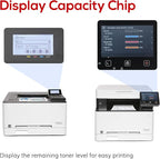 Remanufactured for Canon 055 055H with Display Capacity Chip Replacement for Canon 055 Toner Cartridge Set for Canon Color ImageClass MF743Cdw MF741Cdw MF745Cdw MF746Cdw Printer (4 Pcak)
