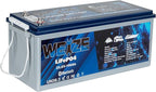 WEIZE 24V 100AH Bluetooth LiFePO4 Lithium Battery, Grade A Cells, 150A BMS, Low-Temp Protection Deep Cycle 500A/3S Peak Discharge Battery for Trolling Motor, Solar System, RV, Camping, Off Grid