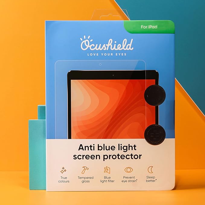 Ocushield Anti Blue Light Tempered Glass Screen Protector for Apple iPad Mini 4/5 (8") - Blue Light Filter for iPad - Anti Glare - Protect Your Eyes & Improve Sleep