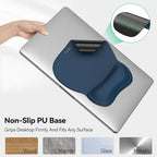 TECKNET Gel Mouse Pad with Wrist Rest, Ergonomic Office Mousepad with Wrist Support - Non-Slip & Smooth Surface Comfortable Desk Accessories Mat for Office, Gaming and Study - Navy