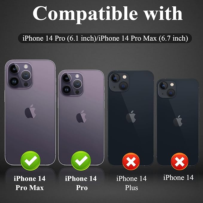 YWXTW Designed for iPhone 14 Pro Max Camera Lens Protector, for iPhone 14 Pro Camera Lens Protector, Individual Metal Anti Scratch HD Clear Case Friendly Tempered Glass Camera Cover, 1 Set (Purple)