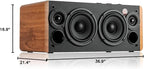 Edifier D12 Integrated Desktop Computer Speakers with Bluetooth 5.0, Wireless Stereo Tabletop Speaker 70 Watts RMS with Subwoofer Line Out, RCA, Aux Input for PC Monitor Laptop - Wooden Enclosure