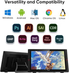Drawing Tablet with Screen XPPen Artist 22R pro Computer Graphics Tablet 120% sRGB with Battery-Free Stylus Full-Laminated Technology, 21.5 inch Pen Display with 20 Shortcut Keys & 2 Red Dial(Black)