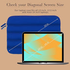 ANECDOTE Laptop Case 13-14 Inch – A Perfect Laptop Sleeve That is Compatible with MacBook Air/Pro and iPad Pro 12.9 – Fits in Your Bag, Made of 100% Nylon with Aesthetic Design (Royal Blue)