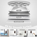 Magnetic Suction Cup Phone Mount for MagSafe Case, Silicone Hands-Free Grip Holder for iPhone and Android, Mirror Shower Phone Stand for Makeup FaceTime Gym Kitchen Bathroom, Light Gray