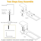 HTLAKIKJ Desk Mount for Flight Sim Joystick-Compatible with Logitech G Extreme 3D PRO Joystick Adjustable Fit Different Thickness Desk Enduring C-Clamp Metal Holder