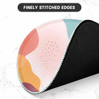 ITNRSIIET Round Mouse Pad with Stitched Edge Premium-Textured Waterproof Non-Slip Rubber Base Desktop Protection Mat Diameter 8.7 inches, Art Style Pattern