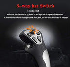 PXN Flight simulator controls 2113 pc flight joystick controls with Vibration Function and Throttle Controls Wired Flight Stick for PC Windows XP/VISTA/7/8/10/Computer/Laptop(PC only)